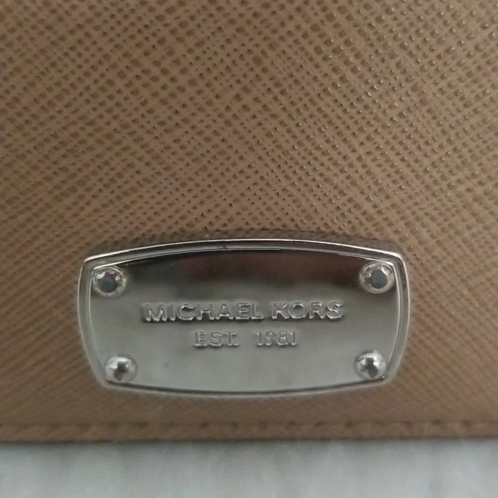 MICHAEL MICHAEL KORS Jet Set Card Holder Saffiano Leather Tan - Picture 3 of 5